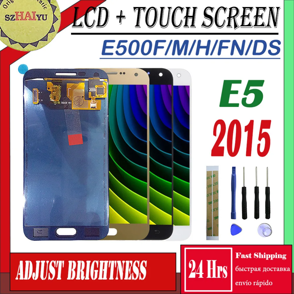 ЖК-дисплей и тачскрин E500H E500FN E500F E500M с регулировкой яркости для Samsung Galaxy E5 2015 |