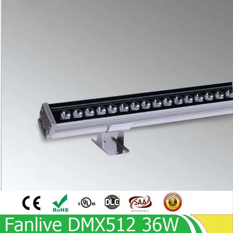 10 шт./лот 36 Вт DMX512 RGB светодиодный настенный светильник AC85-265V или AC24V открытый прожекторы изменить цвет Светодиодный прожектор IP65 водонепроницаемый