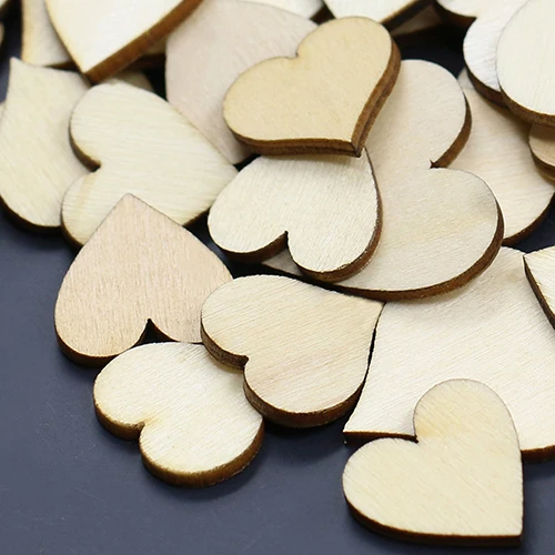 

50Pcs Mixed Sizes Butterfly Flower Heart Golden Wood Buttons DIY Scrapbooking Sewing Home Decor DIY Button
