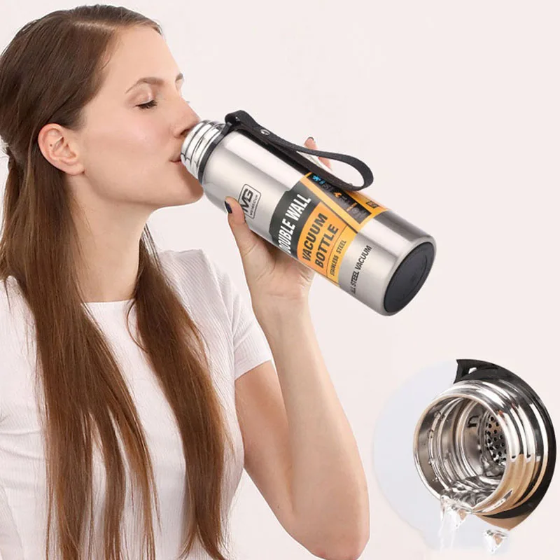 1500Ml Russian Outdoor For Thermos Portable Large Capacity Insulated Cup Style Vacuum Flask-1500Ml