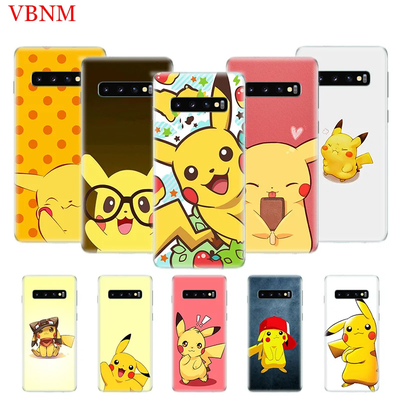 

Pikachue Pocket Monsters TPU Patterned Case for Samsung Galaxy A7 A6 J6 A8 Plus A9 J5 J8 J4 Plus 2018 Fit Customized Cases Coque
