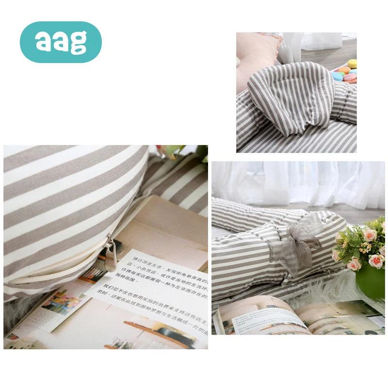 AAG 3PCS/Set Portable Baby Nest Bed Cotton Active Printing Detachable Zipper Newborn Travel Bed Crib Imitation Uterus 0-24M
