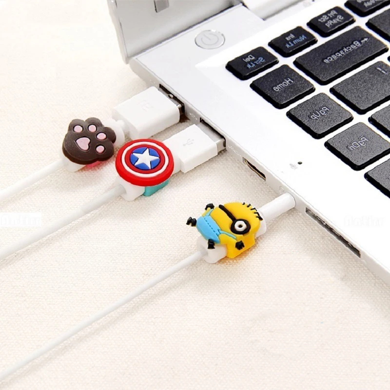 Lovely-Cartoon-Charger-Cable-Winder-Protective-Case-Saver-8-Pin-Data-line-Protector-Earphone-Cord-Protection