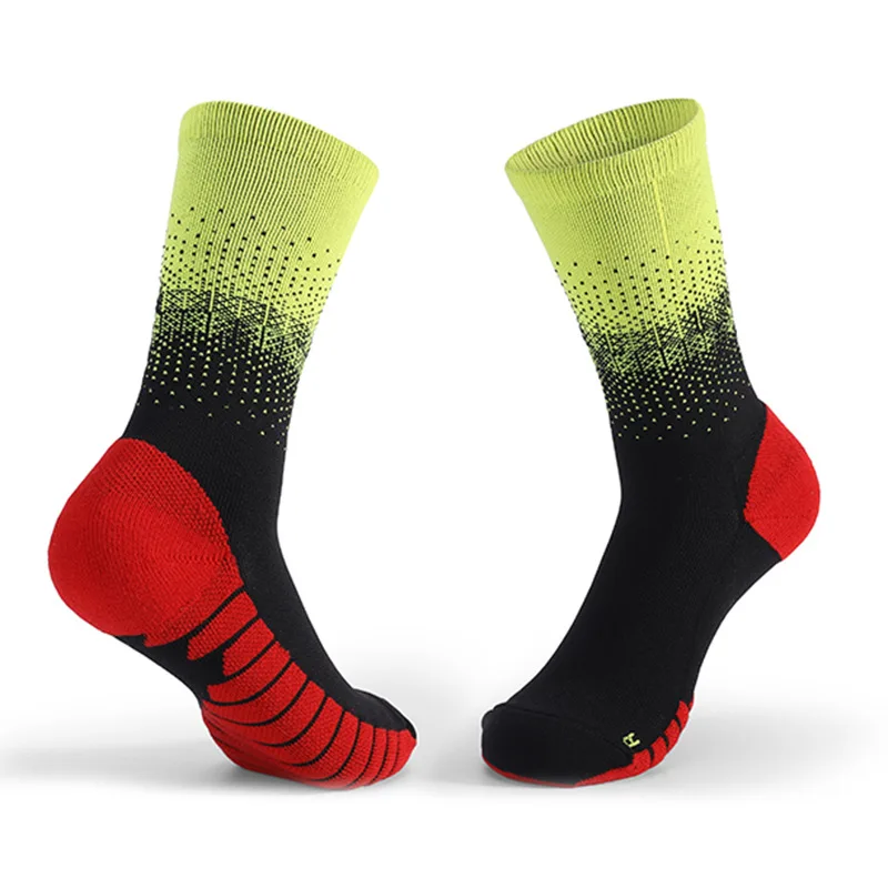 Mens Womens Soccer Socks Riding Cycling Socks Bicycle Sports Socks Breathable Socks Basketball Football Socks Fit for 38-44 - Цвет: 01BY