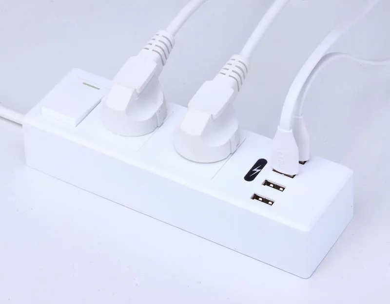 Power Strip 4 USB Charging Ports Power Plug US & EU&UK Standard Plug Multi Adapter Smart USB socket For iphone Samsung Xiaomi