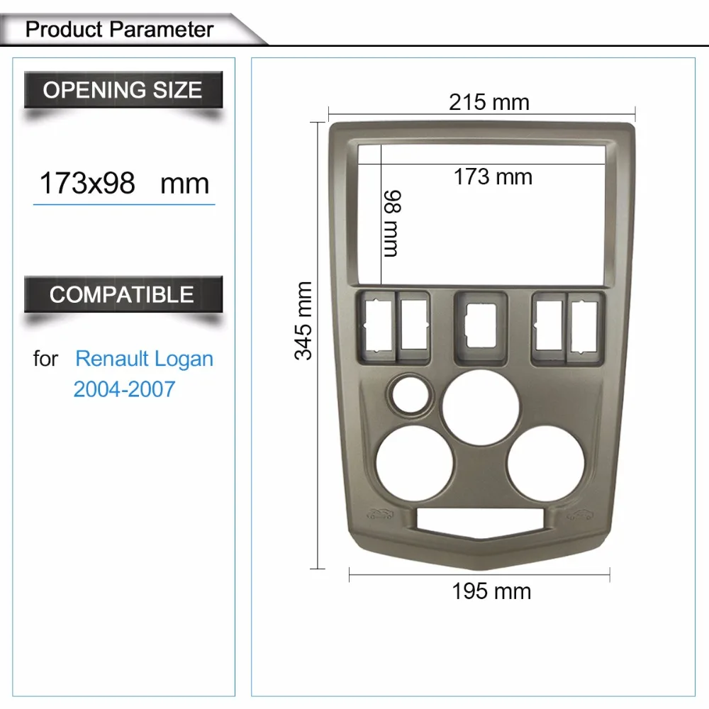 Двойной Din фасции для RENAULT Logan CD переходная стерео панель приборной панели Установка отделка комплект ремонт рамки
