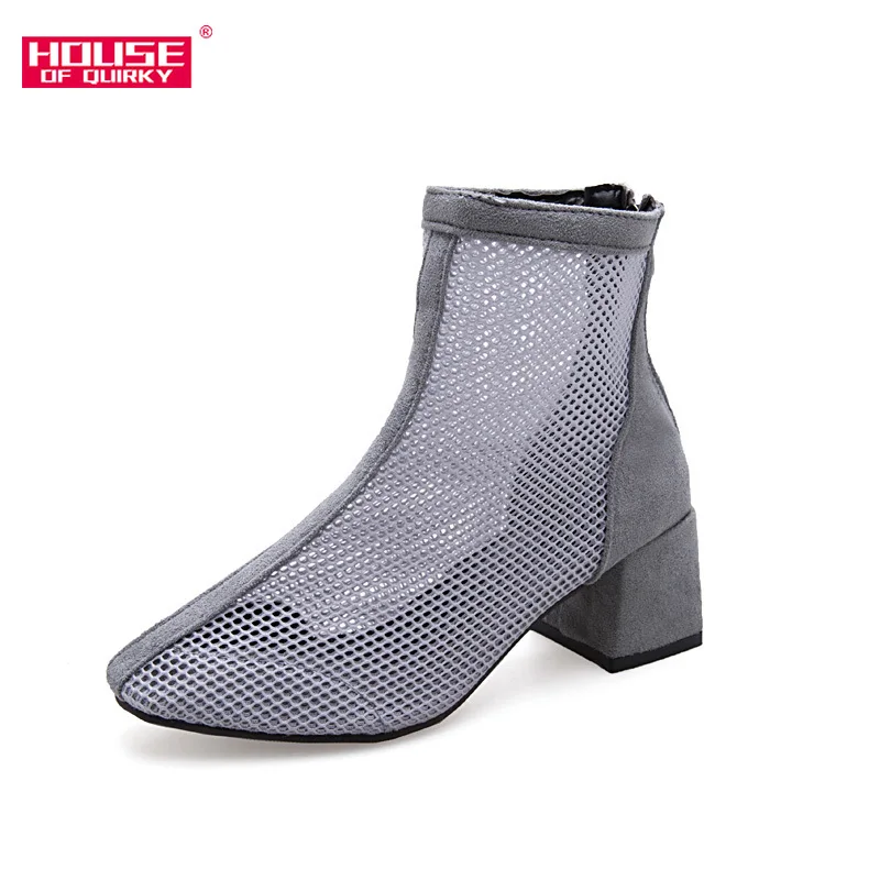 

Breathable Mesh Shoes Female Boots Fashion Net Yarn Sandals Shoes-women Pumps Outdoor Sexy Hollow Out High Heels Summer Shoes