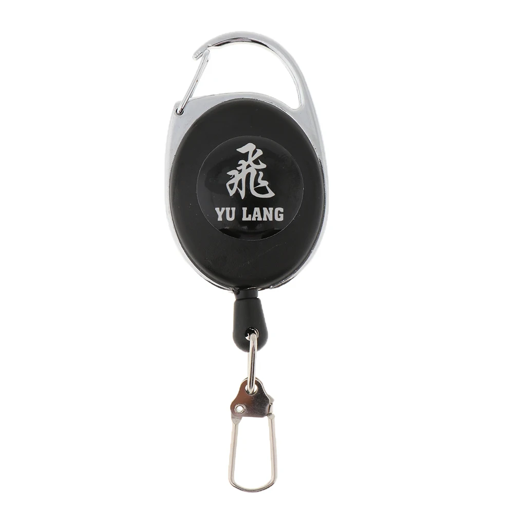 Perfeclan Outdoor Retractable Key Chain Badge Holder Ring Clip 17 inch Nylon Line Keychain Hiking Anti Lost Waist Belt Hook 