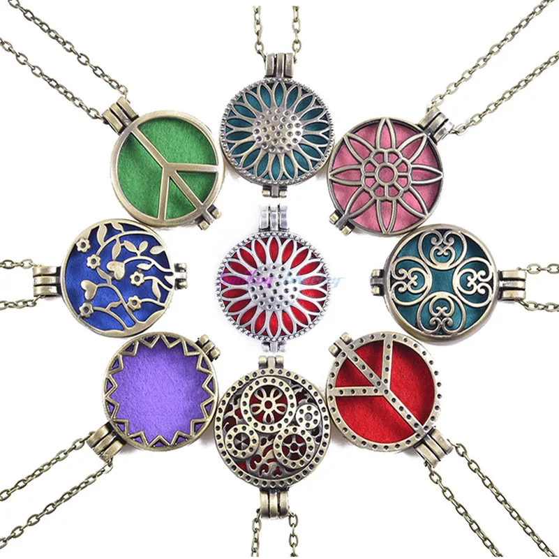 1pcs Aroma Diffuser Necklace Open Antique Vintage Lockets Pendant Perfume Essential Oil Aromatherapy Locket Necklace With Pads : image 1pcs Aroma Diffuser Necklace Open Antique Vintage Lockets Pendant Perfume Essential Oil Aromatherapy Locket Necklace With Pads