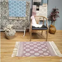 Коврик в индийском стиле с кисточками для гостиной, спальни, коврик для пола, гобелен, коврик для пола