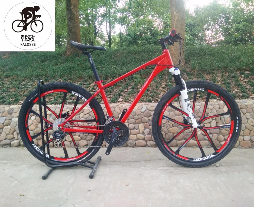 Top Kalosse Aluminum alloy  frame    DIY colors   29er  mountain bike  29*17 inch   24/27/30speed    Air front fork  bicycle 1