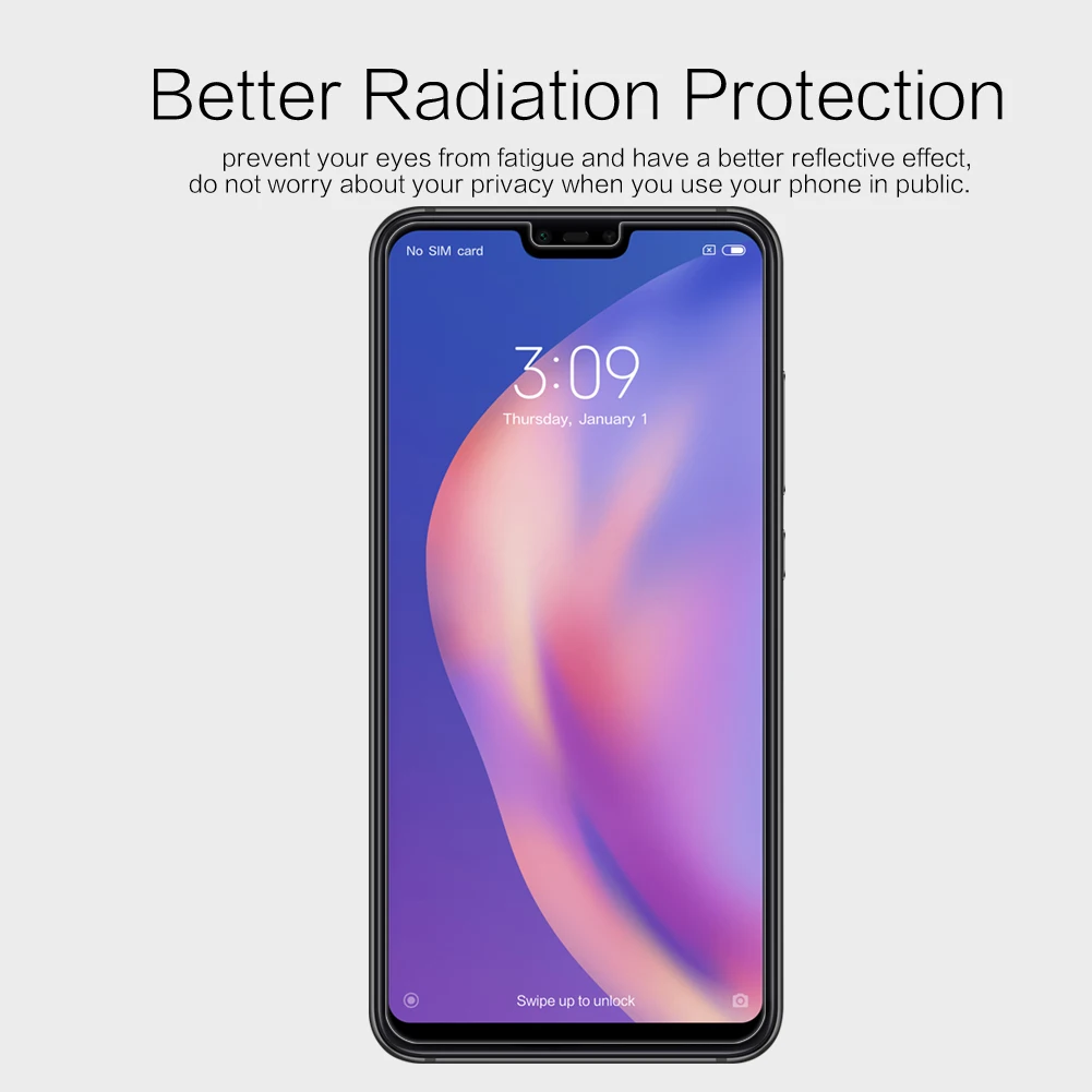 Антибликовая Защитная пленка для Xiaomi mi 8 lite матовая с защитой от отпечатков