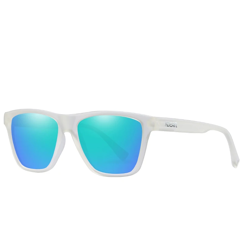 KDEAM небьющиеся TR90 поляризационные мужские Ультра-светильник, дизайнерские солнцезащитные очки для вождения автомобиля, спортивные очки с жестким чехлом, чехол - Цвет линз: C6