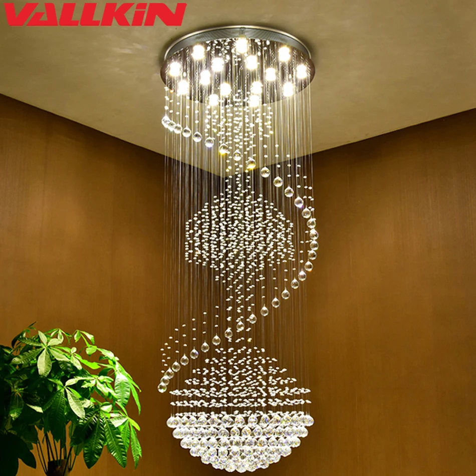 Buy Luxury Modern Chandeliers Large Stair Long Spiral