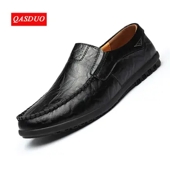 

Mens loafers leather genuine casual italian man shoes luxury designer shoes men high quality men's shoes tenis masculino adulto