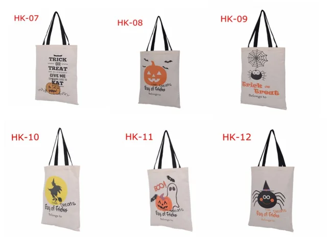Bolsas Mango Con De Calabaza 100 Unids Halloween Negro Navidad Mano Tipos 6 tFWUTqZ