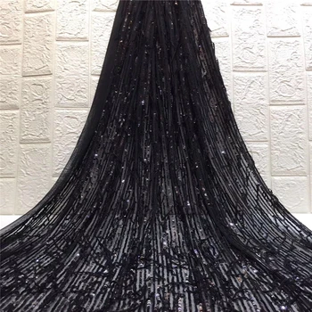 

Tollola Hot Sale Nigerian Laces Fabrics 2019 High Quality Tulle African Laces Fabric Wedding Sequins African French Net Lace