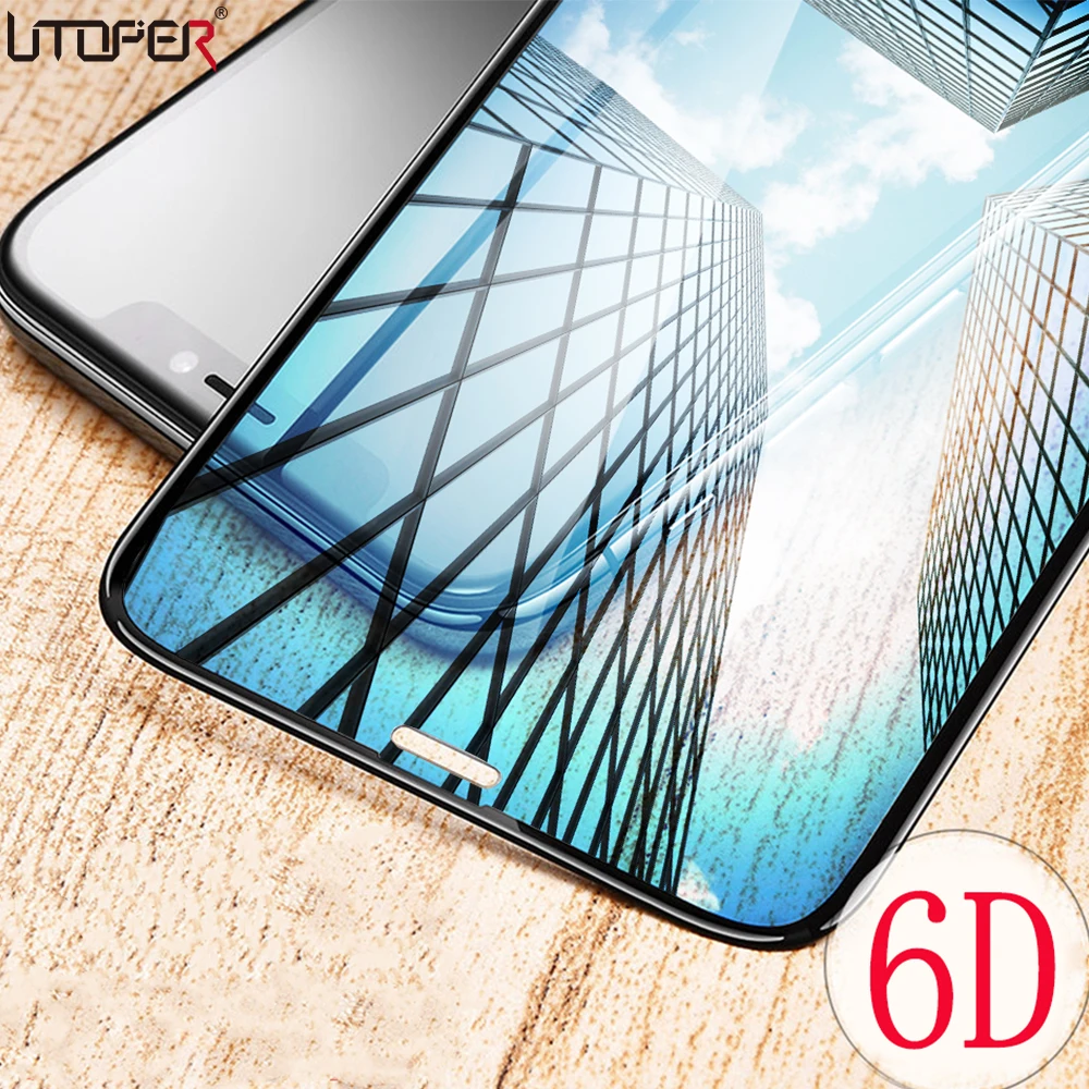 UTOPER 6D закаленное стекло для iPhone 7 8 7Plus 8Plus стеклянная защитная пленка полное