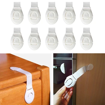 

10 Pcs/Lot Plastic Child Lock Children Protection Baby Safety Infant Security Window Lock Door Interlocks Fridge Lock for Child