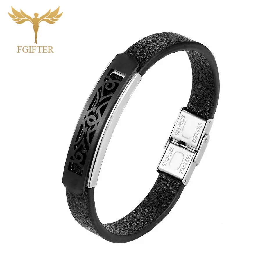 Bracelets Bangles Богемные очаровательные браслеты на запястье красивый узор браслет из кожи и нержавеющей стали женские мужские ювелирные изделия аксессуары armbanden - Окраска металла: Bracelets Bangles