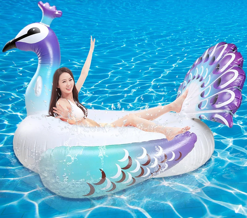 150 см гигантский надувной фламинго Павлин бассейн надувной Лебедь на плавании водный матрас вечерние игрушки