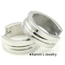 Для мужчин байкерские серьги-кольца качественные Brincos Ouro полированная нержавеющая сталь серебро модные ювелирные изделия KE465