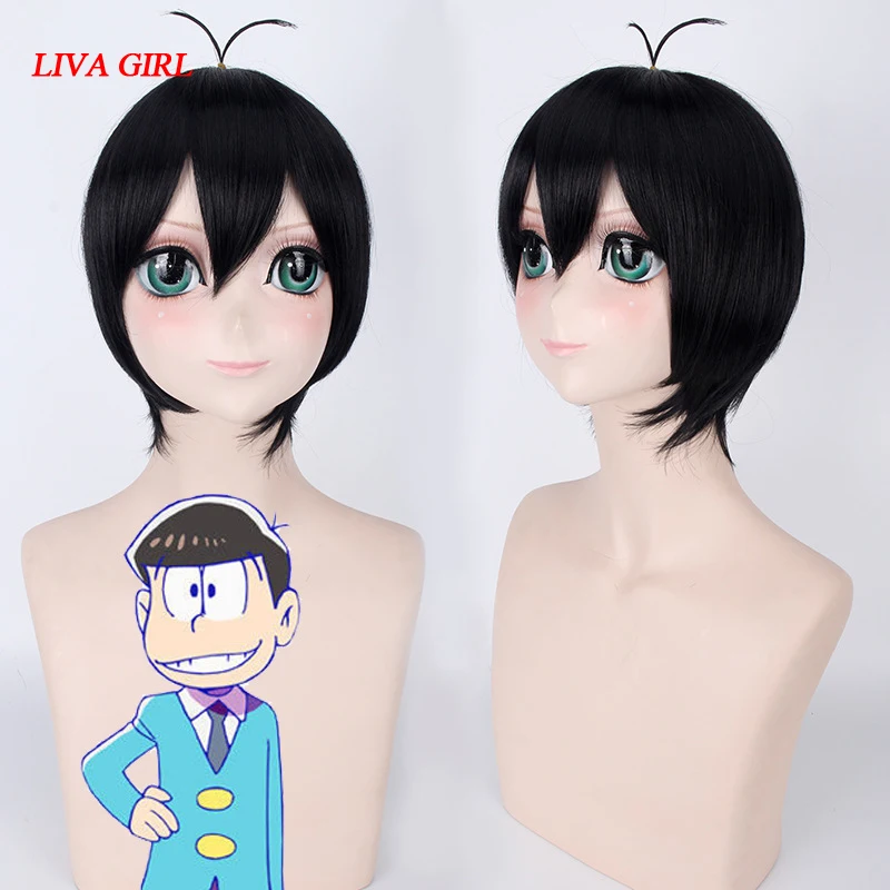 Karamatsu Мацуно косплей парик Osomatsu-San костюм играть парики Хэллоуин костюмы волос