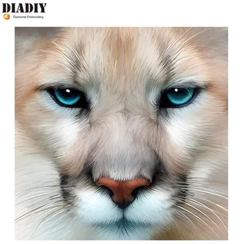 

DIADIY Full Square Diamond 5D DIY Diamond Painting"leopard face"Embroidery Cross Stitch Rhinestone Mosaic Painting Decor Gift