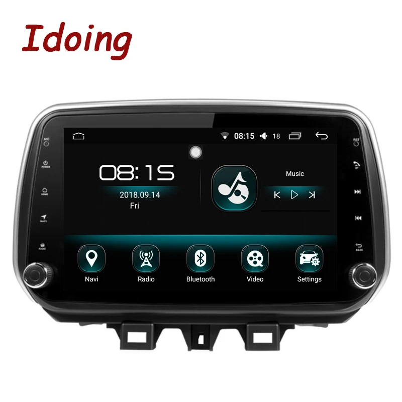 Flash Deal Idoing 10.2"4G+64G 2.5D IPS 8 Core Car Android8.0 Radio Player Fit Hyundai Tucson/ ix35 2018 Built-in GPS Navigation and GLONASS 1