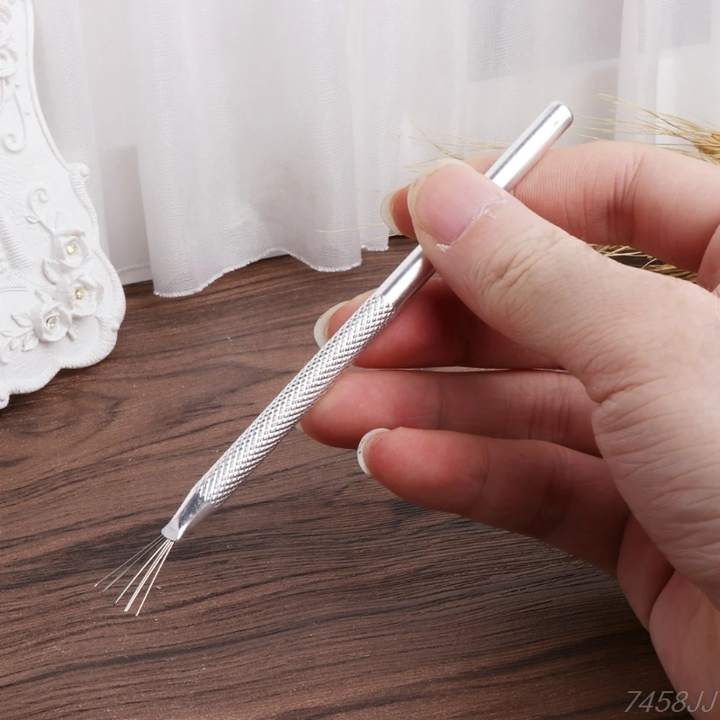 7 pin Clay Sculpture Poke Needle Steel Wire Brush Metal Modelling DIY Tools G15