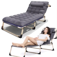 Складное Кресло со съемной подушкой для кемпинга, бассейна, пляжа, офиса, сна, кровати, кресла для отдыха, шезлонги, регулируемая кровать, откидное положение