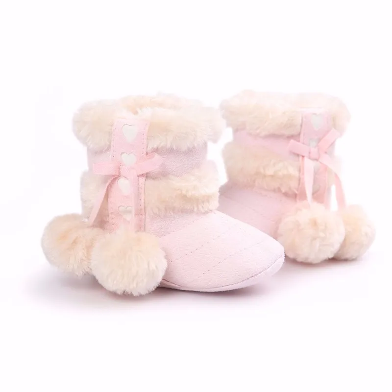 Теплая зимняя детская обувь для девочек зимние сапоги детские Нескользящие пинетки Prewalkers S08