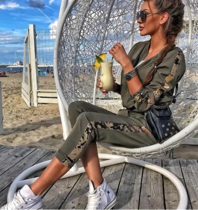 

New Glitter Tracksuit Womens Set Autumn Two Piece Set Top And Pants 2 Piece Set Women Outfits Sportswear Ladies Tracksuits