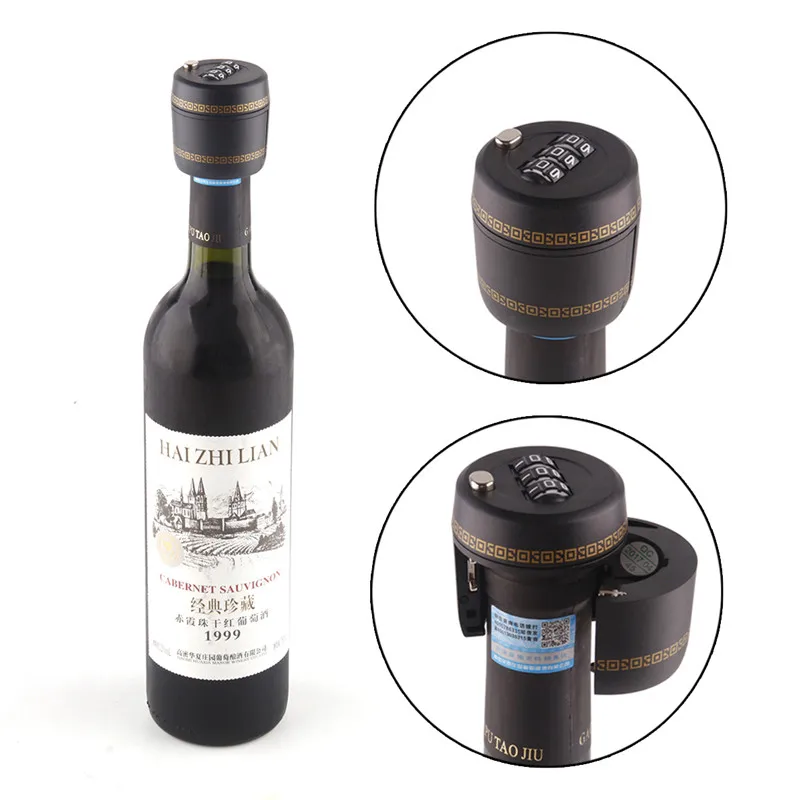 

Plastic bottle password wine bottle stopper lock for home barware security lock bar tools bar supplies accessories products