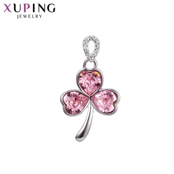 

Xuping Pendant Necklaces Jewelry Leaf Shaped Crystals from Swarovski European Style for Women Gifts S140.4-33666