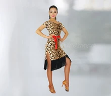 Latin dance clothes sexy ice skirt Sleeveless latin dance dress women winter clothes latin stage wear tassel dress
