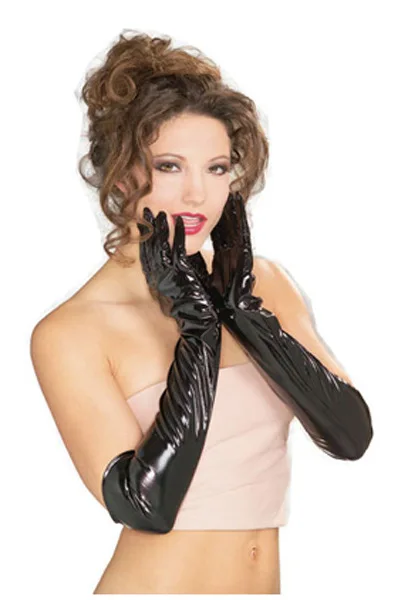 Lingerie Sexy Women's Faux Leather Latex Gothic Fetish Clubwear Gloves Hip-pop Jazz Long Gloves women lingerie women lingerie set latex gloves