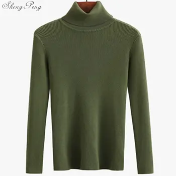 

Turtleneck Sweater Winter Women Pullovers 2018 Long Sleeve Sweaters Jumpers Female Casual Thick Knitted Tops V1233