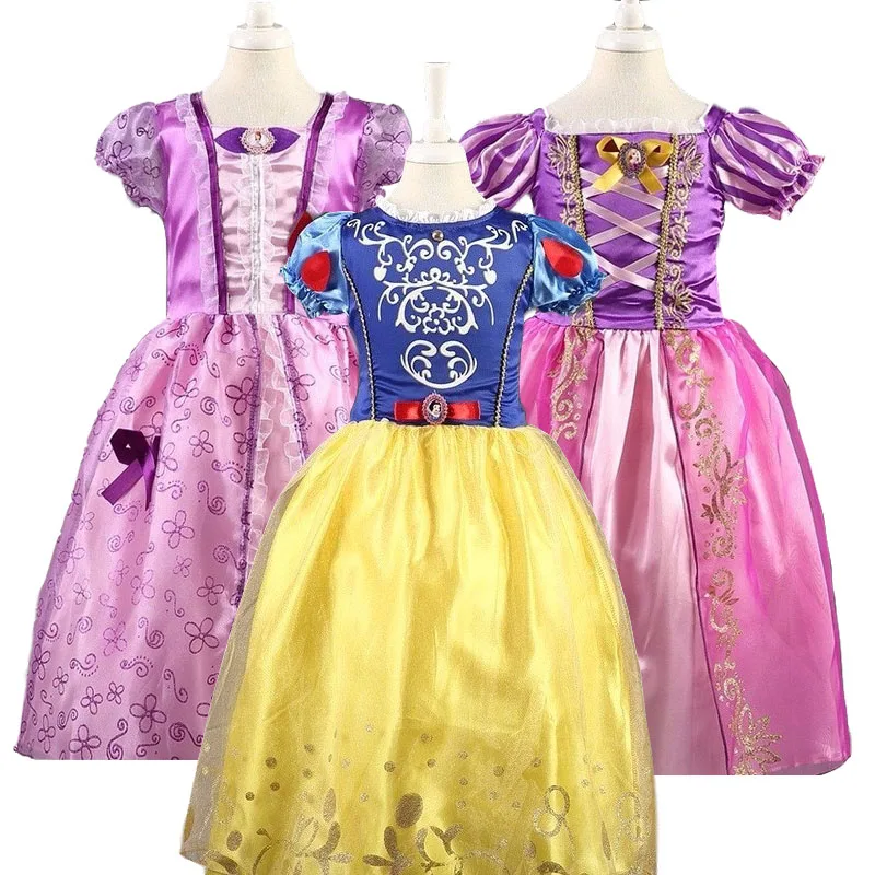 Buy Girs Cinderella clothing Dress kids Elsa dress For Girls Rapunzel Aurora