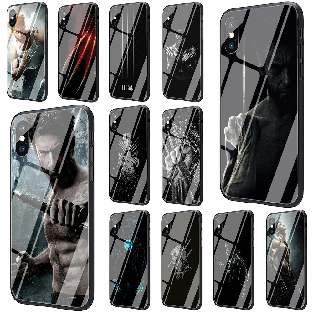 

Wolverine Tempered Glass Phone Cover Case for iPhone 5 5S 6 6S Plus 7 8 Plus X XS XR 11 Pro Max