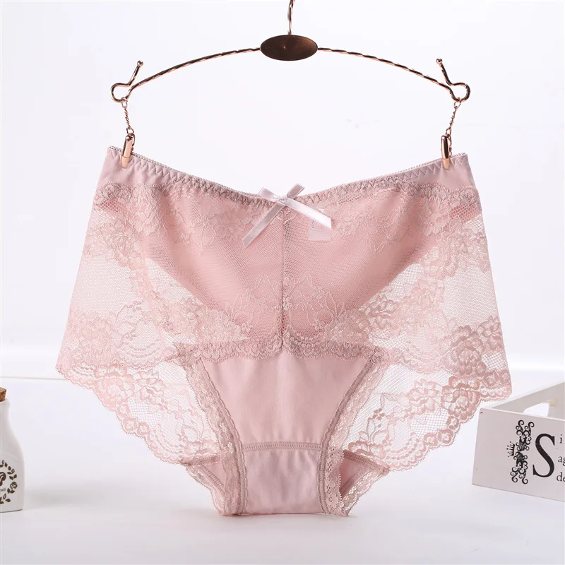 High Waist Large Size Panties Women Underwear Sexy Lace Transparent Big Plus Size Briefs Female Underpants Lingerie Xxxl XxxxL 0 (19)