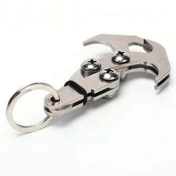 

Outdoor Multifunctional Stainless Steel Carabiners Gravity Hook Keychains Survival Magnetic Folding Grappling Hook Climbing Claw