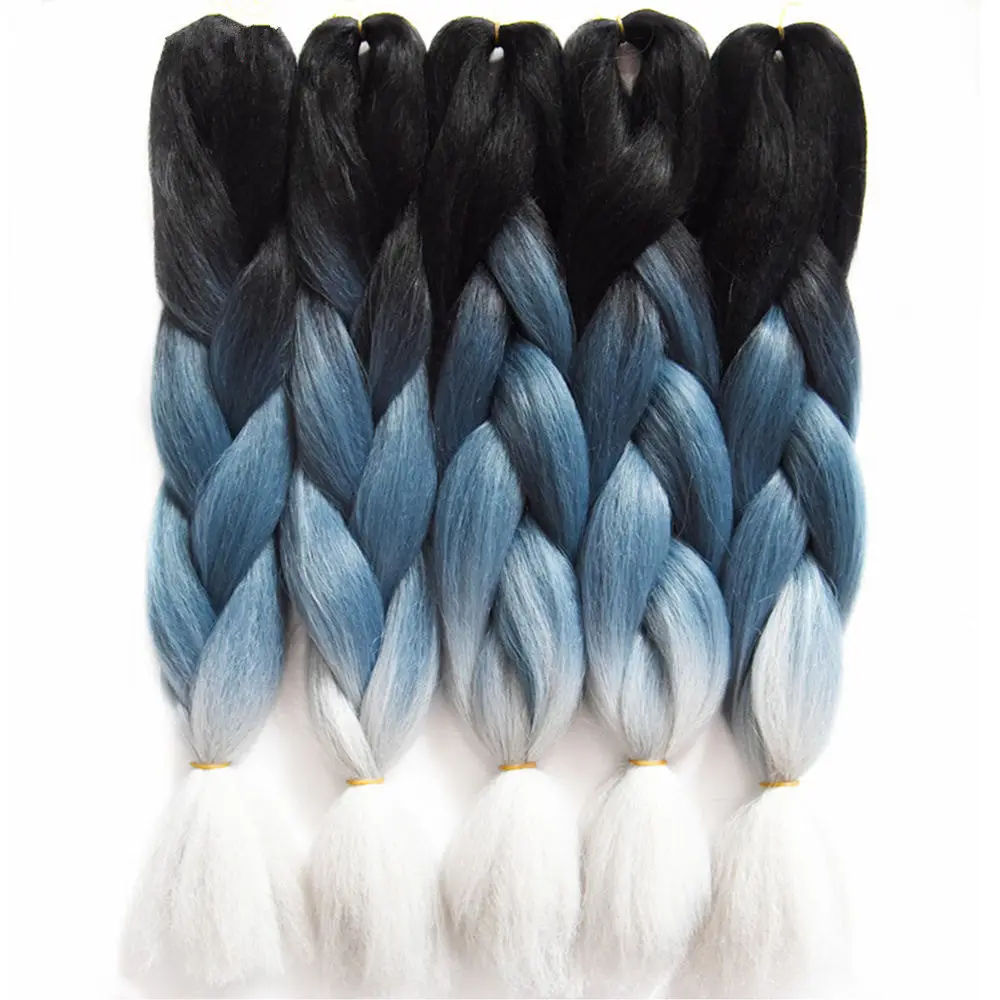 ombre blue braiding hair_ (2)_