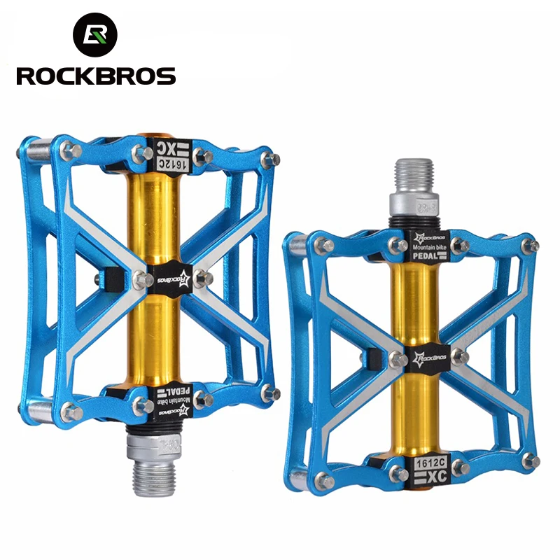 

ROCKBROS Ultralight Mountain MTB Bike Pedals Aluminum Alloy 3 Bearings Cycling Pedals Bicycle Parts Multi-color 390 g/pair