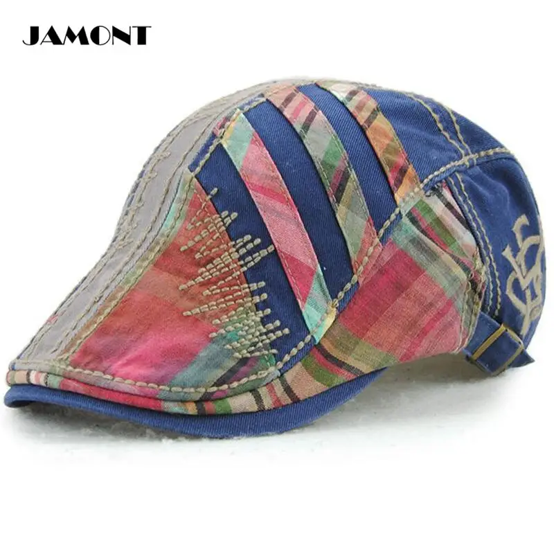JAMONT Men Retro Golf Caps Hat Hight Quality Cotton Stitching Stitches