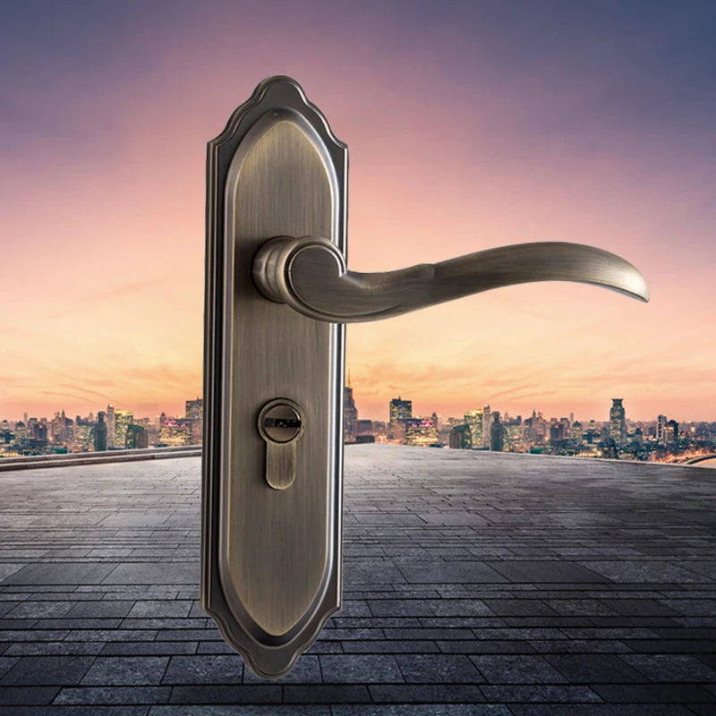 3515 Antique Brass Modern style Door lock bedroom room bathroom lock