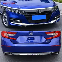 Накладка заднего бампера накладка литья Подходит для Honda Accord 10th 2018 2019 Текстура углерода Красный Серебряный 3 цвета на выбор стайлинга