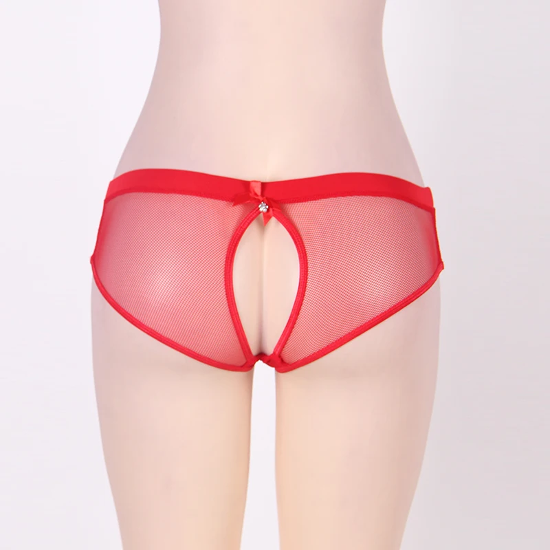 Comeondear, однотонное красное сексуальное нижнее белье, женское нижнее белье, плюс размер, сексуальные трусики, прозрачные, Ropa Interior Femenina PA5091