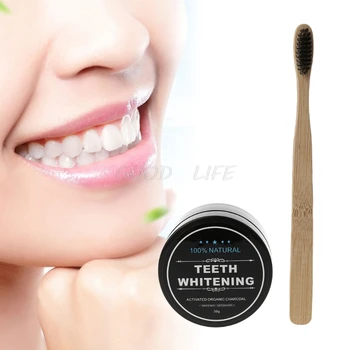 

Bamboo Whitening Tooth Powder Organic Activate Charcoal Toothpaste & Toothbrush
