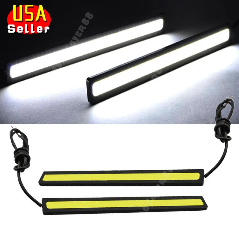 2xSuper Bright 7 type COB Car LED Lights 12V For DRL Fog Driving Lamp Waterproof